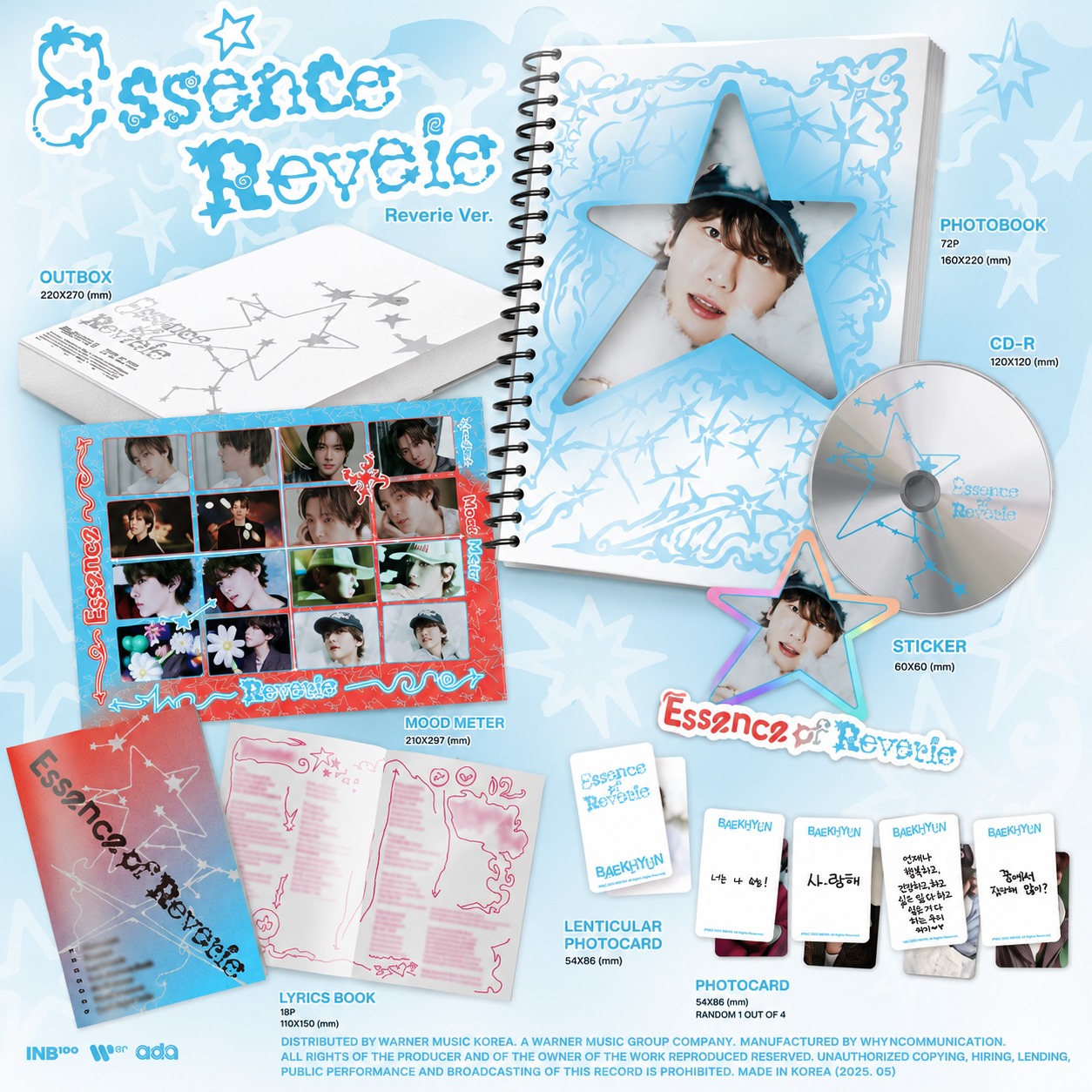 BAEKHYUN Essence of Reverie Official Kpop Album Brand New Sealed EXO