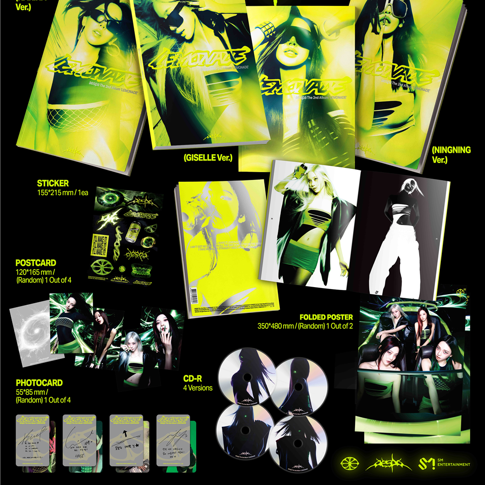 [PRE-ORDER]Ktown4u Exclusive aespa - 2nd Album [LEMONADE] (ACID Ver.) (Random Ver.)